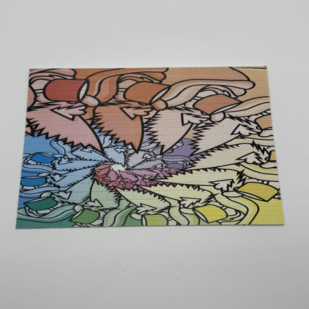 A blotter sheet with Chron fading into himself, this blotter art does NOT contain any drugs it is just paper.